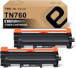 2-Pack TESEN TN760 MFC-L2710DW Toner Compatible Cartridge Replacement for Brother TN760 TN730 for HL-L2325DW HL-L2350DW HL-L2370DW HL-L2390DW HL-L2395DW MFC-L2690DW MFC-L2717DW MFC-L2750DW DCP-L2551DW
