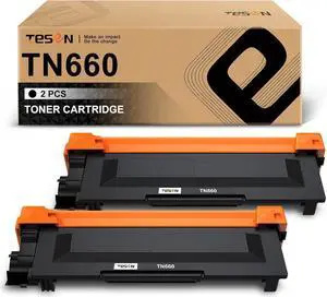TESEN TN660 TN630 Compatible Toner Cartridge Replacement for TN660 TN630 for use with MFC-L2700DW HL-L2300D HL-L2320D HL-L2340DW HL-L2360DN HL-L2380DW DCP-L2540DW 2-Pack (Design V5)