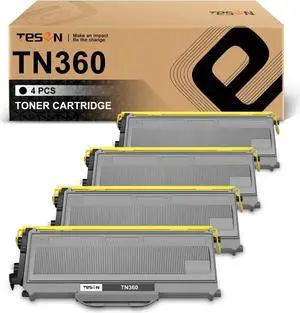 TESEN TN360 Compatible Toner Cartridge Replacement for Brother TN330 TN360 TN-330 TN-360 High Yield for Brother DCP-7040 DCP-7030 MFC-7840W MFC-7440N MFC-7345N MFC-7340 HL-2170W HL-2140 4 Packs