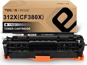 TESEN Remanufactured Toner Cartridge Replacement for 312X CF380X 312A CF381A CF382A CF383A CF380A Toner Cartridge for Pro MFP M476nw M476dn M476dw M476 Printer High Yield Black 1 Pack