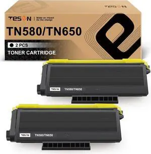 TN580 TESEN Compatible Toner Cartridge Replacement for Brother TN580 TN650 TN550 for Brother HL-5370dw HL-5250DN MFC-8690dw HL-5340D HL-5240 MFC-8480DN MFC-8860DN MFC-8890DW MFC-8690DW Printer 2 Packs