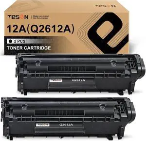 TESEN Compatible Toner Cartridge Replacement for 12A Q2612A Toner Black for 1010 1012 1018 1020 1022 1022N 3015 M1005 M1319F D420 D450 D480 MF4150 MF4350D MF4370DN Printer 2-Pack