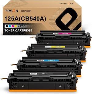 TESEN Remanufactured Toner Cartridge Replacement for 125A CB540A CB541A CB542A CB543A for Color CM1312 CM1312nfi CP1215 CP1515n CP1518ni Printer 4 Packs(1 Black 1 Cyan 1 Magenta 1 Yellow)
