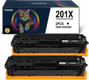 TESEN 201X CF400X (with New Chips) Remanufactured Toner Cartridge Replacement for 201X CF400X for Color Pro M252n M252dw MFP M277n M277dw M277c6 M274n (Black, 2PK) Green Series