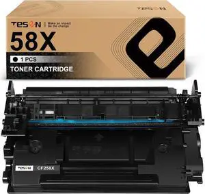TESEN 58X(with Chip) Remanufactured Toner Cartridge Replacement for 58X CF258X for Laser Printer Pro M304 M404n M404dn M404dw MFP M428dw M428fdn M428fdw 1-Pack (Black) Green Series