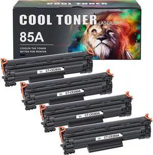 Cool Toner Compatible CE285A 85A Toner Replacement for 85A CE285A P1102w Toner Cartridge for LaserJet Pro P1102w M1212nf MFP P1109w M1217nfw P1102 P1100 M1132 M1210 1102w Printer (Black, 4-Pack)