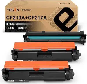 TESEN Compatible Toner Cartridge Replacement for 19A CF217A Toner Cartridge CF219A Drum Black Ink Set for Pro MFP M130fw M130nw M130fn M130a M102w M102a Printer - 1x Drum + 2X Toners