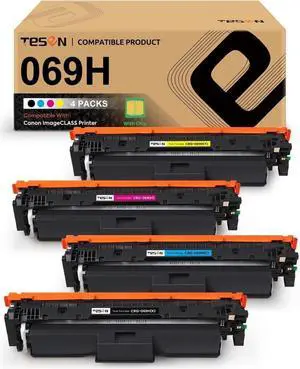 TESEN 069H Compatible Toner Cartridge Replacement for CRG-069H 069H 069 High Yield Toner Cartridge Using with Imageclass LBP674Cdw MF753Cdw MF751Cdw Printer 4-Pack