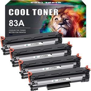 Cool Toner Compatible 83A Toner Cartridge Replacement for 83A CF283A 83X CF283X for LaserJet Pro MFP M127fw M125nw M201dw M225dw M125a M127fn Printer Black - 4 Pack