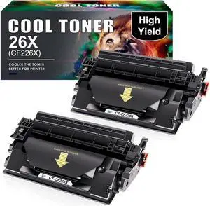 Cool Toner Compatible Toner Cartridge 26X CF226X Replacement for 26A CF226A Pro MFP M426fdw M426fdn M426dw Pro M402n M402dn M402dw M402 402n M426 M402d Printer Ink (Black 2-Pack)
