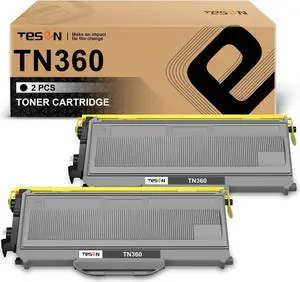 TESEN TN360 Compatible Toner Cartridge Replacement for Brother TN330 TN360 TN-330 TN-360 High Yield for Brother DCP-7040 DCP-7030 MFC-7840W MFC-7440N MFC-7345N MFC-7340 HL-2170W HL-2140 2 Packs