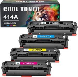414A Toner Cartridges 4 Pack 414X Compatible Replacement for 414A 414X 414 W2020A Work for Laserjet Color Pro MFP M479fdw M479fdn M454dw M454dn Printer Ink (Black Cyan Magenta Yellow)
