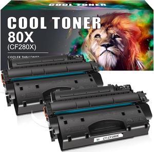 Cool Toner Compatible Toner Cartridge Replacement for 80X CF280X 80A CF280A Laserjet Pro 400 M401n MFP M425dn M401dne M401dn M401dw M425dw Laserjet Pro 400 Toner M401 M425 Printer (Black, 2-Pack)