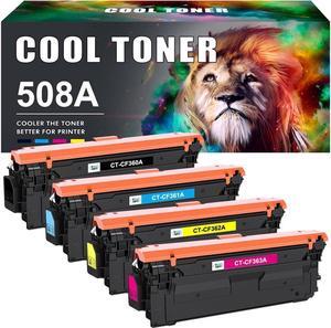 Cool Toner Compatible Toner Cartridge Replacement for 508A 508X CF360X CF360A Work with Color Enterprise M553dn M577 M553 CF361A CF362A CF363A Printer Ink (Black Cyan Yellow Magenta 4Pack)