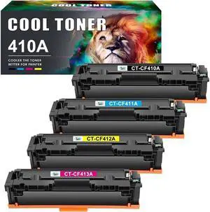 410A 410X CF410A Toner Cartridge 4 Pack Compatible Replacement for 410A CF411A CF412A cf413A Pro MFP M477fnw M452dn M477fdw M477fdn M452nw M452dw M452 M477 Printer Ink |Black Cyan Yellow Magenta|