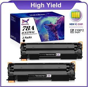 2 PK CE278A 78A Black Toner Fit for LaserJet M1536DNF MFP P1566 P1560 P1606DN