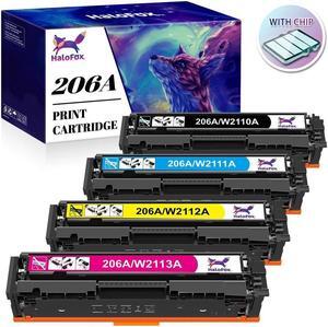 4x Toner Compatible For 206A W2110A LaserJet Pro M282 M283fdw M283 With Chip