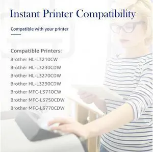 TN227 Toner Cartridge High Yield For Brother MFC-L3710CW MFC-L3750CDW MFC-L3770CDW HL-L3270CDW HL-L3210CW HL-L3230CDW HL-L3230CDN HL-L3290CDW 2 Pack Black
