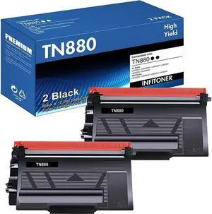 2PK Black TN880 Toner Cartridges fits Brother HL-L6300DW MFC-L6750DW HL-L6400DW