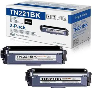 2 Pack TN221 Toner For Brother TN-221 MFC-9130CW MFC-9330CDW HL-3140CW Black
