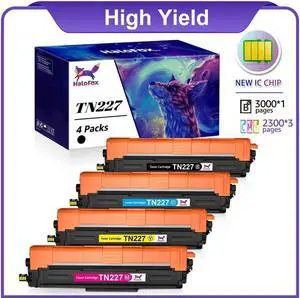 4x Toner replacement for Brother TN227 TN223 HL-L3210CW L3230CDW HL-L3230CDN