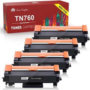 4 Pack High Yield TN730 TN760 Toner Cartridge for Brother DCP-L2550DW HL-L2390DW