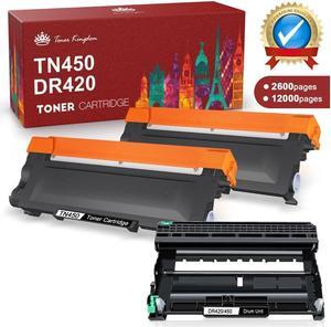 2 TN450 Toner and 1 DR420 Drum For Brother HL-2270DW HL-2240 HL-2280DW MFC-7360N