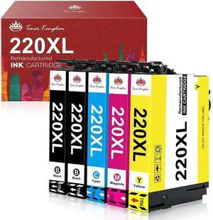 Ink Cartridge Replacement For 220 Xl 220Xl T220Xl For Wf-2760 Wf-2750 Wf-2630 Wf-2650 Wf-2660 Xp-320 Xp-420 Xp-424 Printer (2 Black, 1 Cyan, 1 Magenta, 1 Yellow..