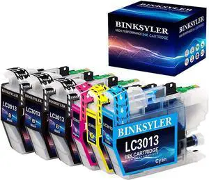 Compatible LC3013 Ink Cartridges Replacement for Brother LC3013 LC3011 High Yield Work with Brother MFC-J491DW MFC-J497DW MFC-J690DW MFC-J895DW (3 Black,1 Cyan,1 Magenta,1 Yellow) 6-Pack