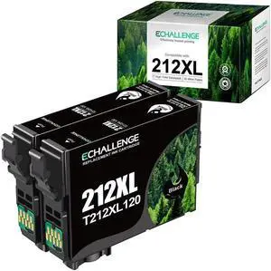 Ink Cartridge Replacement For 212 212Xl T212 T212Xl For Expression Home Xp-4100 Xp-4105 Workforce Wf-2830 Wf-2850 Printer (2 Black, 2-Pack)