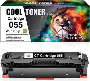 Cool Toner Compatible Toner Cartridge Replacement for 055 055H MF743Cdw Toner imageCLASS MF741Cdw MF746Cdw MF745Cdw MF743 LBP664Cdw Printer (Black, with Chip, 1-Pack)