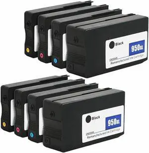 Compatible New Generation 950XL 950 XL 951XL 951 XL Replacement Ink Cartridge for Officejet Pro 8620 8660 8630 Printer - 8 Pack