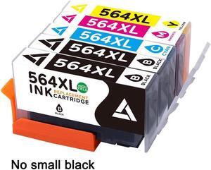 5 PK 564 XL Ink Cartridge Black Color Set for Officejet 5520 5510 5512 5514