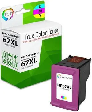 TCT Compatible High Yield Ink Cartridge Replacement for the 67XL Series - 1 Pack Tri-Color