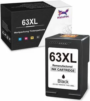 Black 63XL Ink Cartridges for 63 OfficeJet 4650 4652 3830 ENVY 4510 4512 4520