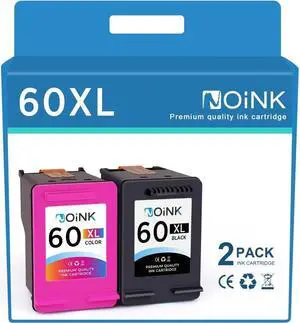 60 60xl 60 XL Ink Cartridge Combo Pack Color and Black Replacement  Ink 60 Black and Color Combo Pack 60 Ink  Photosmart D110 C4680 (1 Black, 1 Tri-Color, 2-Pack)