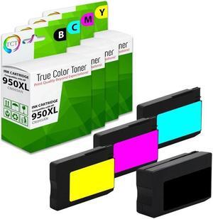 TCT Compatible Ink Cartridge Replacement for the 950XL Series - 4 Pack (B, C, M, Y)