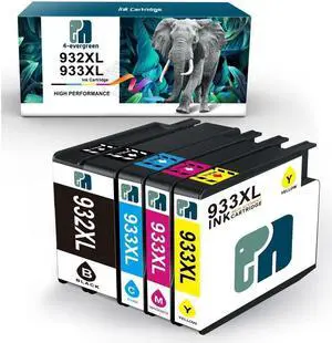4 Premium 932 XL 933 XL Ink Cartridge Combo for OfficeJet 7612 6700 7110 6600