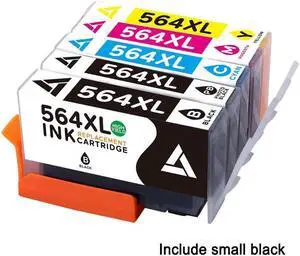 5 Pack Ink Cartridges 564 XL For 564XL PhotoSmart 7510 7520 6510 6520 Printer