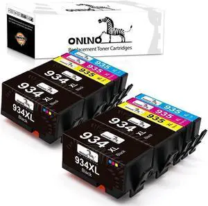10 Pack ONINO Compatible Ink Cartridges for 934XL 934934XL934 935 935XL935935XL Replacement High Yield to use with Officejet 6812 6815 6820 Pro 6230 6830 6835 Printer