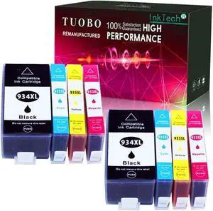 Tuobo Compatible Ink Cartridge Replacement for 934 XL 935 XL 934XL 935XL to use with Officejet 6230 6830 6815 6812 6835 6820 Printer (2 Set)