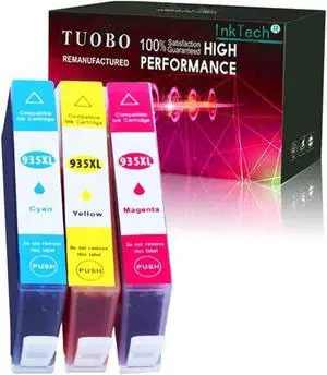 Tuobo Compatible Ink Cartridge Replacement for 934 XL 935 XL 934XL 935XL to use with Officejet 6230 6830 6815 6812 6835 6820 Printer (3 Color)
