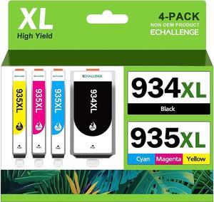 934XL 935XL Combo Pack Compatible Ink Cartridge Replacement for 934 and 935 Ink Cartridges Work with OfficeJet Pro 6830 6230 6835 6812 (934 XL 935 XL-4 Pack)