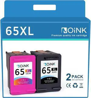 Printer Ink 65 65 XL 65xl Replacement  Ink 65 65 Ink Printer Ink 65 65 XL use with Envy 5055 5052 DeskJet 3755 (1 Black, 1 Tri-Color, 2-Pack)