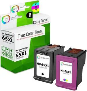 TCT Compatible Ink Cartridge Replacement for the 65XL Series - 2 Pack (BK, CL)