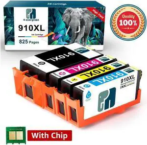 4x 910XL Ink for 910 OfficeJet Pro 8020 8028 8025 OfficeJet 8022 8010 Printer