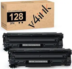 V4INK Compatible CRG 128 CE278A Toner Cartridge Replacement  128 78A  D530 D550 LBP6230dw LBP6200d L190 MF4890dw MF4880dw MF4450 MF4550d MF4570dn P1606dn P1600 M1536dnf 2 Pack