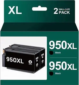 950XL Black Ink Cartridges  950 950XL Ink High Yield use with OfficeJet Pro 8610 8600 8615 8620 8625 276dw 251dw (2 Black)