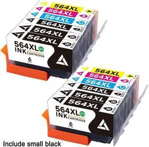12 High Yield Ink Cartridges Black Color 564 XL For 564XL hotoSmart 5510 5520