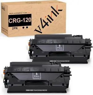 v4ink 2PK Compatible Toner Cartridge Replacement  120 CRG-120 2617B001AA Toner High Yield Black Ink  ImageCLASS D1100 D1120 D1320 D1350 D1150 D1180 D1170 D1370 Printer